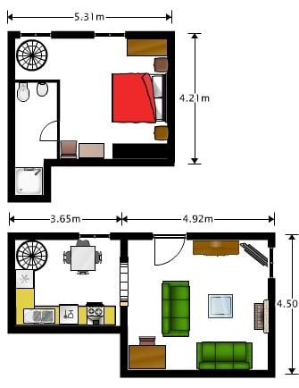 Ricci 2 + 2 persons floor plan